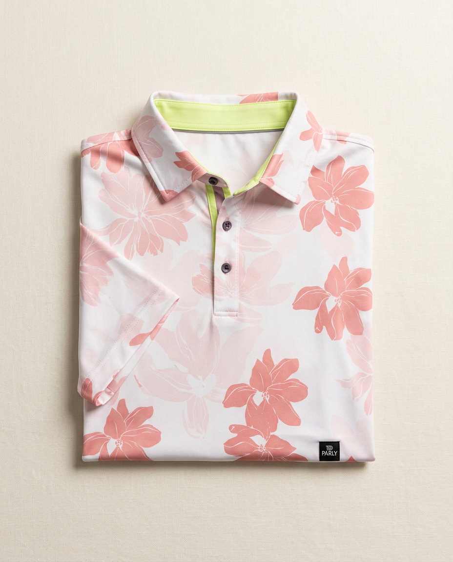 Blossom Mulligan Polo styled in Blossom, 7:40am tee