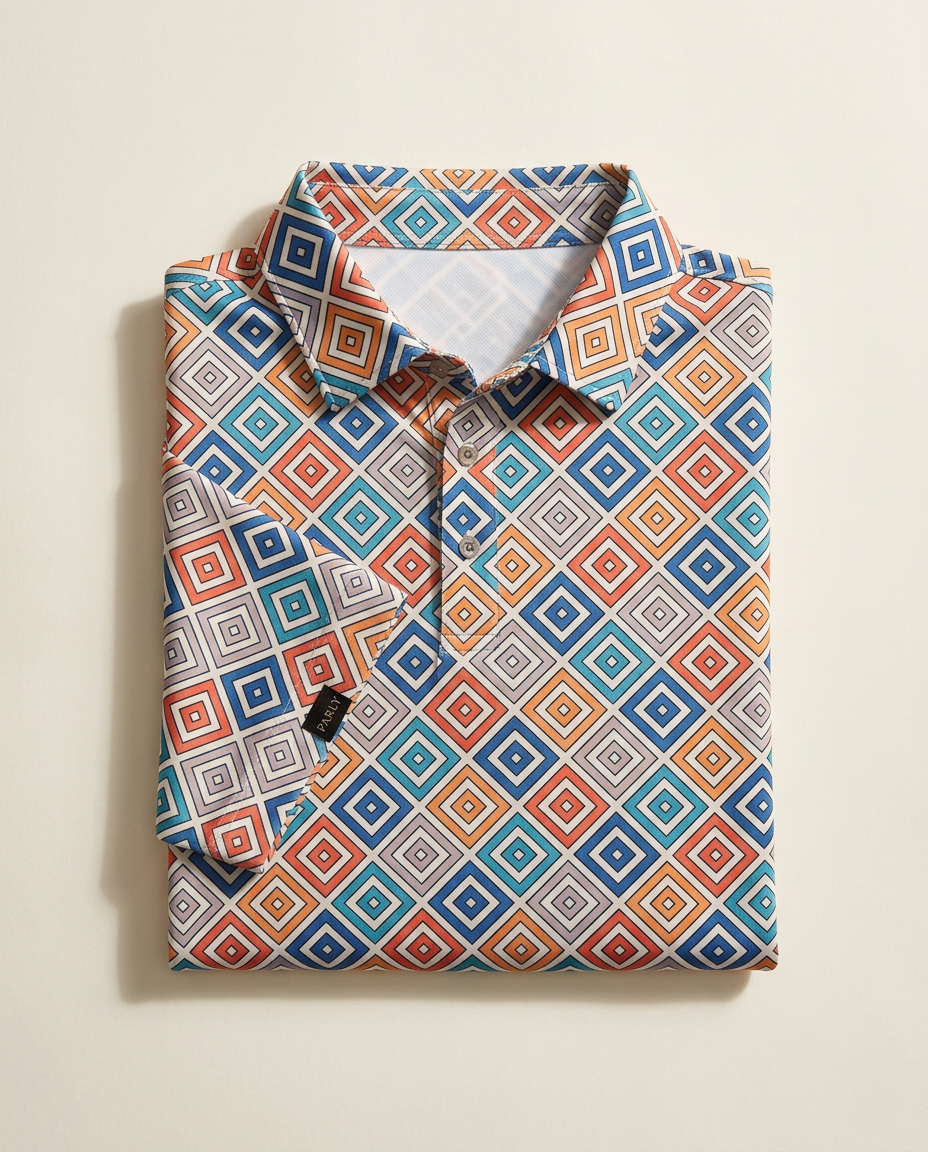 Clubhouse Tile Polo styled in Clubhouse tile