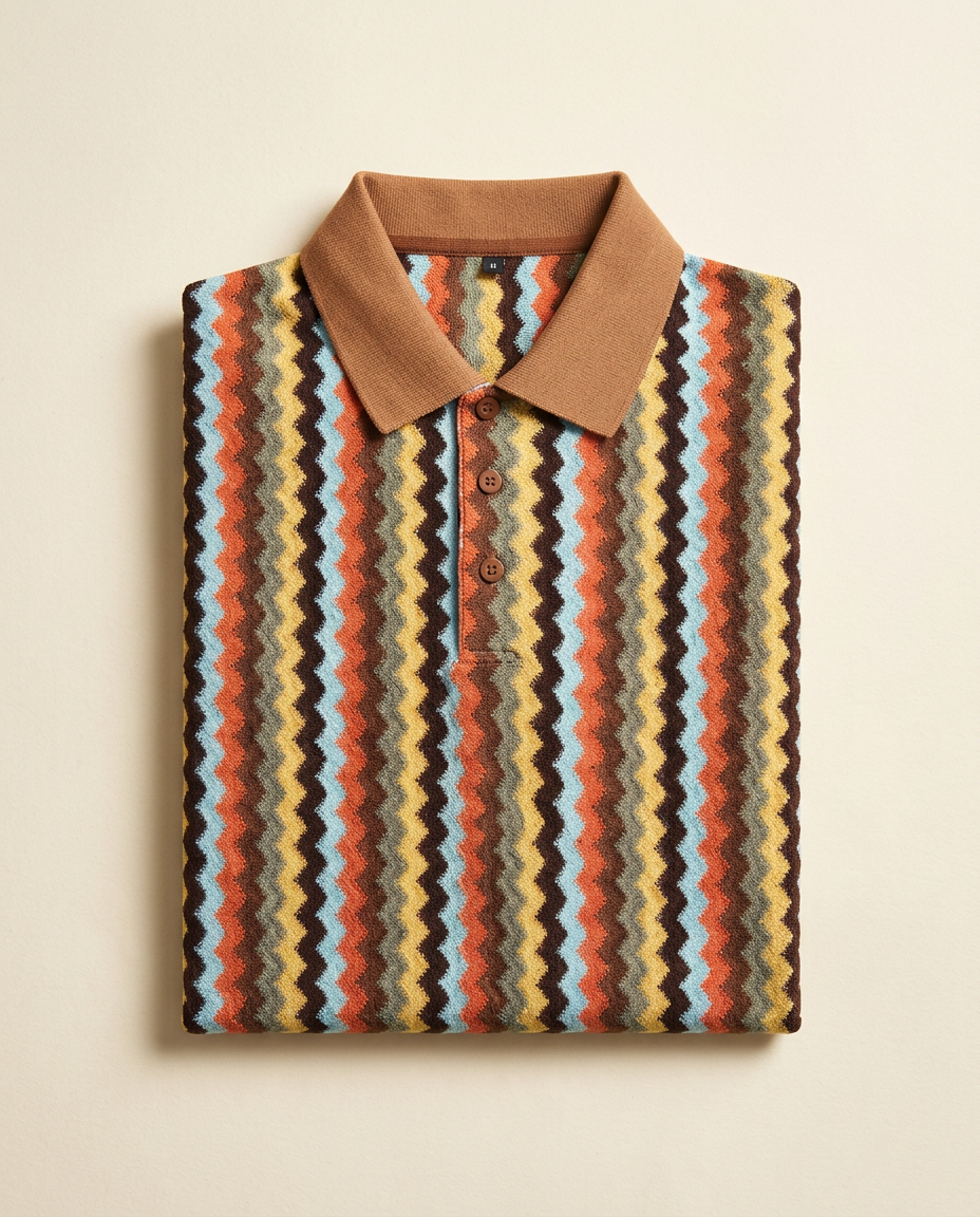 Static Zigzag Polo — Copper