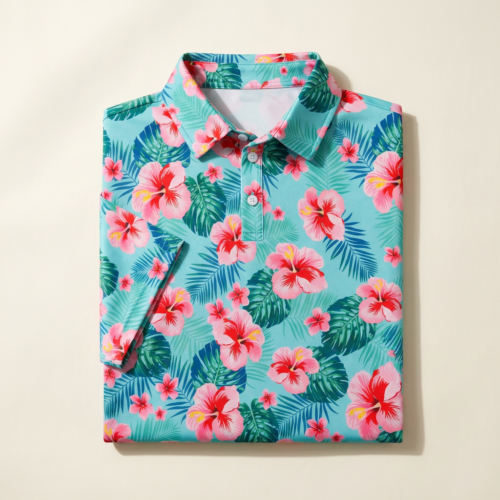 Hibiscus Polo — Teal
