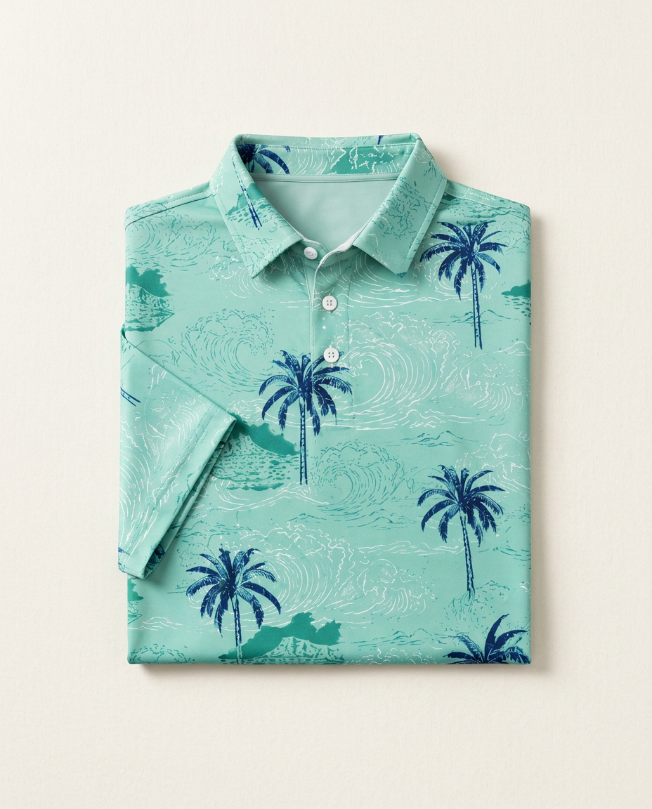 Island Scenic Polo — Mint