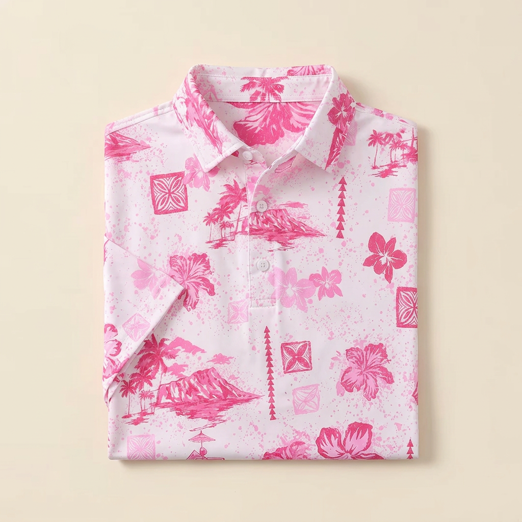 Pink Toile Polo